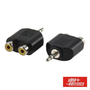 Ficha Adaptadora Jack 3.5mm Macho St / 2 Rca Fêmea - (70-865)