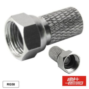 Ficha F Fêmea Niquelada P/ Cabo 5.5mm Rg58 Com 1 O-Ring - (86-019S)