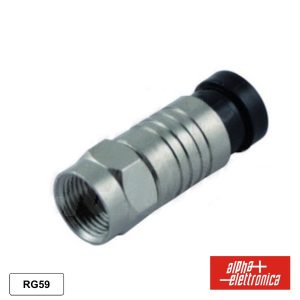 Ficha F Macho Compressão P/ Cabo 6.1mm Rg59 - (86-619)