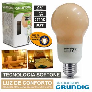 Lâmpada E27 7W=35W 230V Eco Tec. Softone 237lm Grundig - (86893)