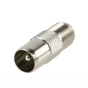 Ficha Adaptadora F Fêmea / Coaxial Macho 9.5mm - (88-620)