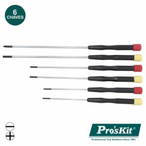 Conjunto De 6 Chaves Precisão Fendas E Philips PROSKIT - (8PK-509)