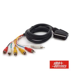 Cabo Scart Macho / 6 Rca Macho 1.5m - (92-030A)