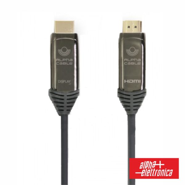 Cabo HDMI Fibra Óptica Dourado Macho / Macho Cinzento 10M AL - (93-591F1/010)