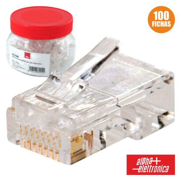 Ficha Telefone RJ45 Modular 8p8c - (94-318B)