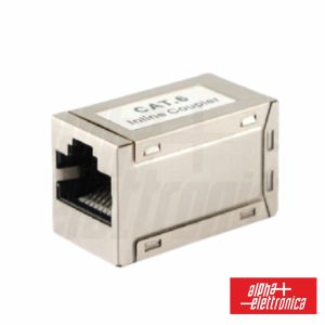 Ficha Adaptadora RJ45 8p8c CAT6a Fêmea / Fêmea Metálico - (94-931/3)