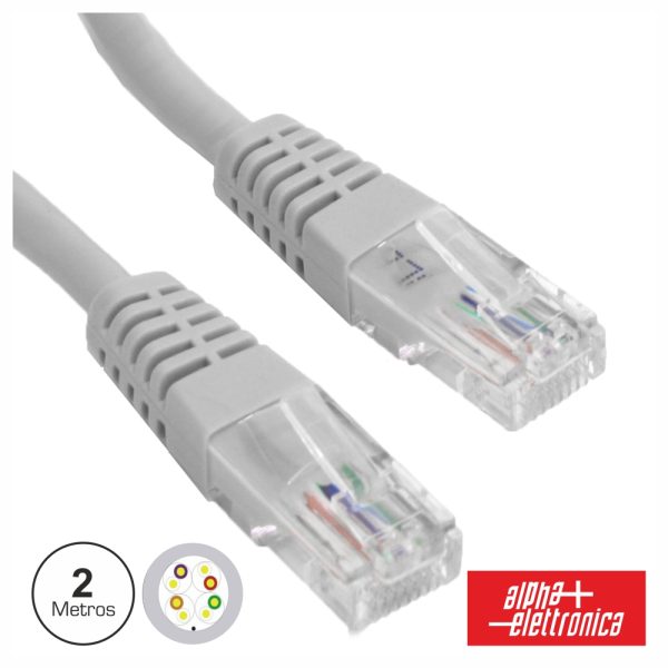 Cabo UTP CAT5E Cinzento 2m - (95-706/02GB)