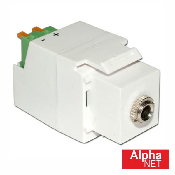 Ficha Jack 3.5mm Fêmea Keystone ALPHANET - (96-194)