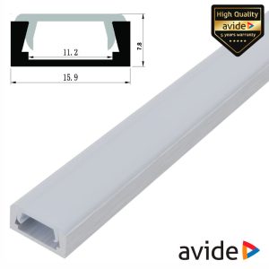 Perfil De Alumínio P/ Fita LED 1m AVIDE - (AAP-N-1M-S-MK)