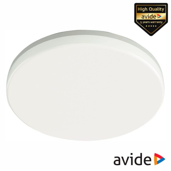 Aplique LED Redondo 24W 280mm 4000K 2400lm IP54 AVIDE - (ABBHL-18-24W-NW-UE)