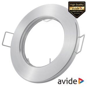 Aro Redondo Fixo Acetinado P/ MR16-GU10 AVIDE - (ABGU10F-N-SN)