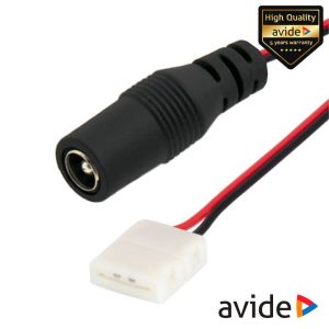 Cabo DC 2.1/5.5 P/ Fita de LEDS Monocor 10mm AVIDE - (ABLS12V-DCCON02)