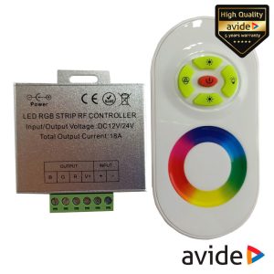 Controlador P/ Fita LEDS RGB 12V C/ Comando Touch AVIDE - (ABLS12V5TKRGB-RFC)