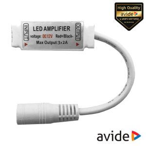 Mini Amplificador P/ Fita LEDS RGB 12V AVIDE - (ABLS12VMRGB-AMP)