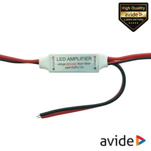 Mini Amplificador P/ Fita LEDS Monocor 12V AVIDE - (ABLS12VMSC-AMP)