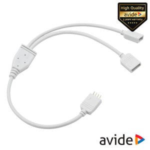 Adaptador de Duas Vias P/ Alimentação de Fitas LED RGB AVIDE - (ABLS12VRGB-01)