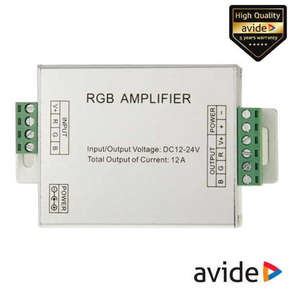 Amplificador P/ Fita LEDS RGB 12V AVIDE - (ABLS12VRGB-AMP)