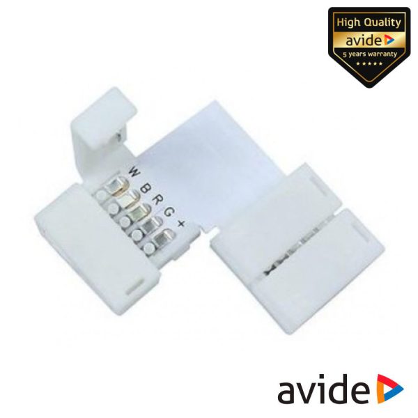 União P/ Fita LED RGBW IP20 90º AVIDE - (ABLS12VRGBW-02)