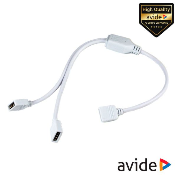 Adaptador de Duas Vias P/ Alimentação Fitas LED RGBW AVIDE - (ABLS12VRGBW-04)