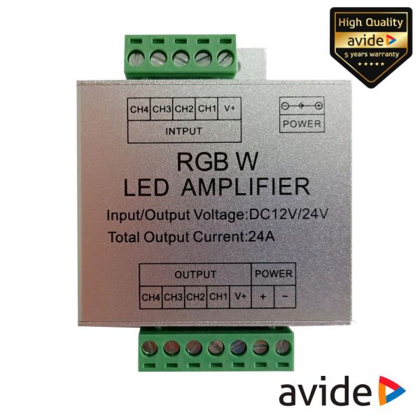 Amplificador P/ Fita LEDS RGBW 12V AVIDE - (ABLS12VRGBW-AMP)