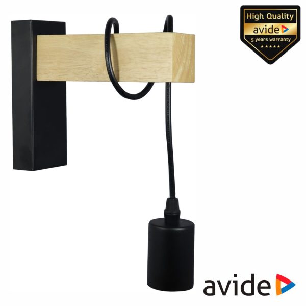 Candeeiro LED Parede IP20 Castanho/Preto AVIDE - (ABWPL-MADW1)