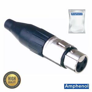 Ficha XLR 3p Fêmea AMPHENOL - (AC3FJ)