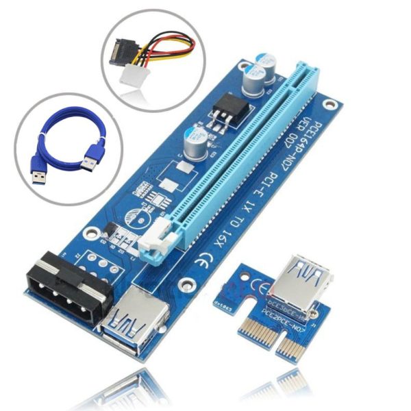 Adaptador PCI-E 1x P/ PCI-E 16x Card Riser P/ Mining - (ADAP-RISER-01)