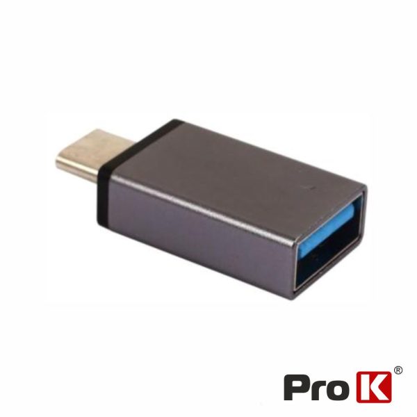 Adaptador USB-C OTG Macho / USB-A 3.0 Fêmea PROK - (ADPUSB3.0C/3)