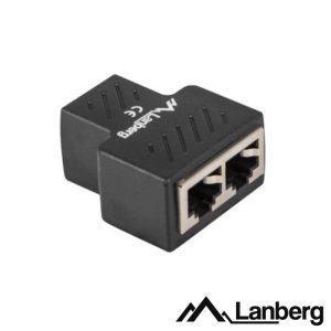 Ficha Adaptadora RJ45 Fêmea p/ 2 RJ45 Fêmea LANBERG - (ADS-RJ45-2RJ45-OS)