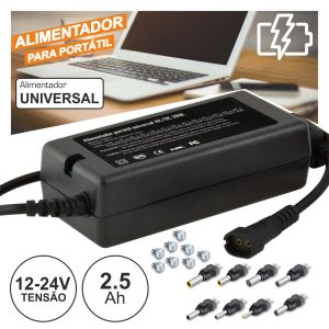 Alimentador Compacto Comutado 12-24V 2.5a 39W - (ALM071)