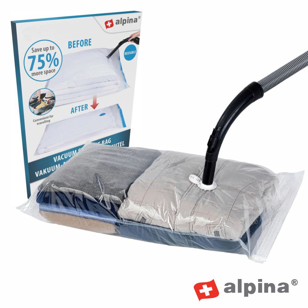 Sacos P/ Arrumação Roupa em Vácuo 130x74/86x50cm ALPINA - (ALP039)