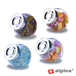 Conjunto 4 Frascos Vidro 200ml ALPINA - (ALP224)