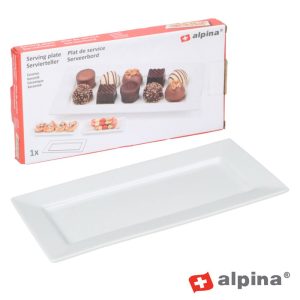 Bandeja P/ Aperitivos Em Porcelana 24.5x12.5cm ALPINA - (ALP308)