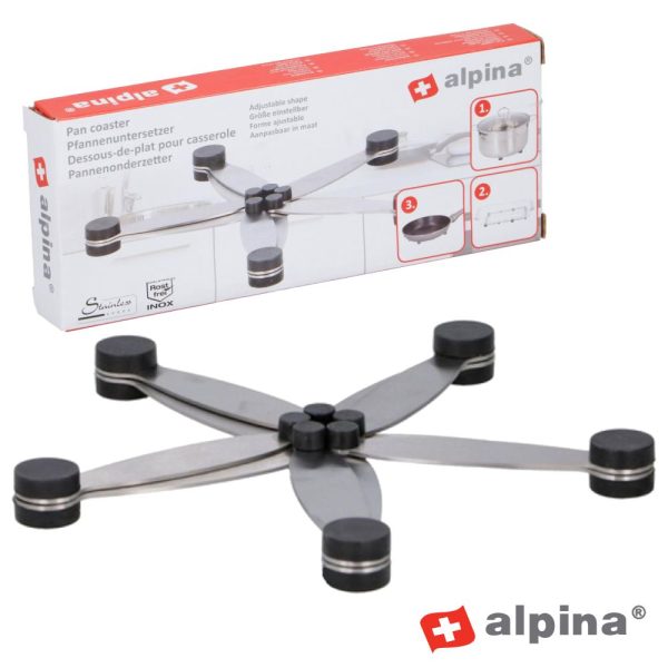 Base Em Inox P/ Tachos C/ Pés Borracha ALPINA - (ALP383)