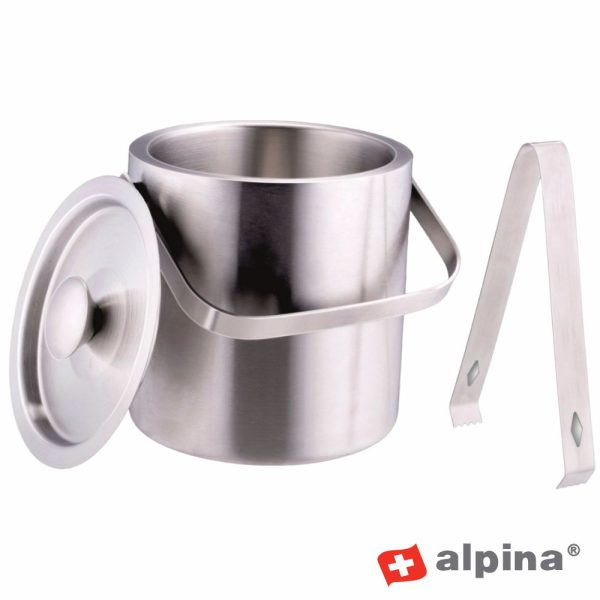 Balde Para Gelo Ø14cm 1.2L Inox ALPINA - (ALP767)