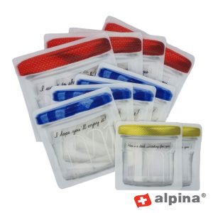 Conjunto de 10 Sacos Reutilizáveis para Alimentos ALPINA - (ALP809)