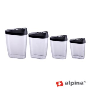 Conjunto 4 Dispensadores de Cozinha P/ Alimentos ALPINA - (ALP964)