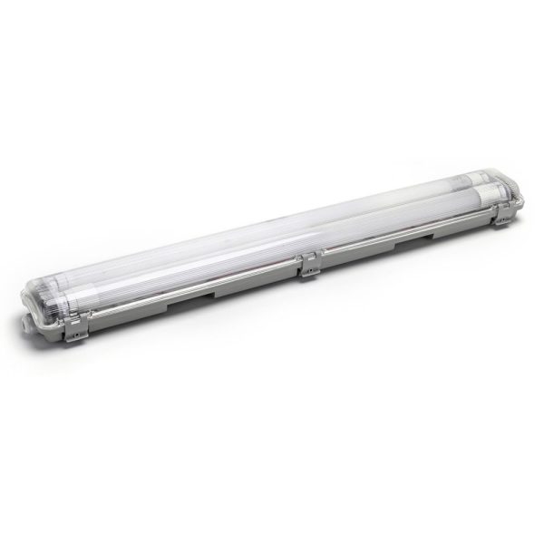 Armadura T8 C/ 2 Lâmpadas LED Tubular 2x9W 60cm 6500K IP65 - (ALTT8060X2CW)