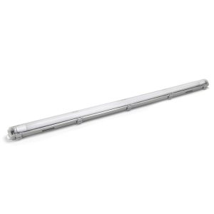 Armadura T8 C/ Lâmpada LED Tubular 18W 120cm 4000K IP65 - (ALTT8120X1NW)