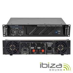 Amplificador Áudio 19" 2x1500W IBIZA - (AMP2000-MKII)