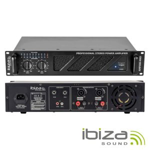 Amplificador Áudio 19" 2x240W IBIZA - (AMP300-MKII)