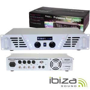 Amplificador Áudio 19" 2x480W Branco IBIZA - (AMP600-WH)