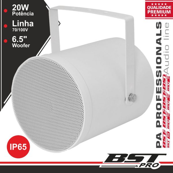 Altifalante Projetor Som PA 100V 6" 20W IP65 ABS Branco - (AP2320)