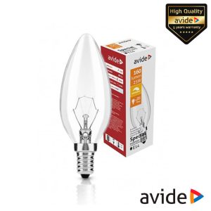 Lâmpada E14 25W Vela 2700K 160lm Alta Resistencia AVIDE - (ASC14WW-25W)