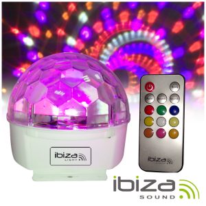 Projetor Luz C/ 9 LEDS 12W RGBAW C/ Comando Mic IBIZA - (ASTRO-9C-RC)