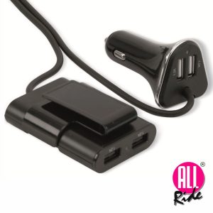 Adaptador Isqueiro 12V/24V / 4 USB 5V 4.8A 165cm - (AUTO944)