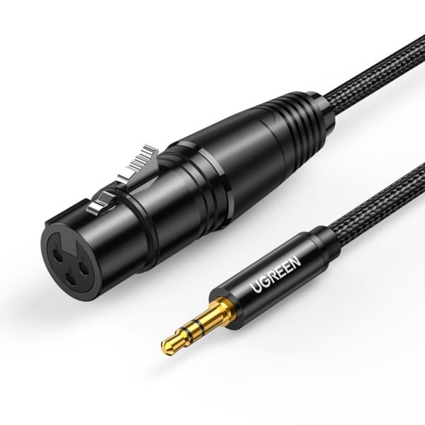 Cabo XLR 3P Fêmea / Mini Jack 3.5mm ST Macho 1m UGREEN - (AV182/1)