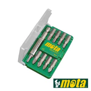 Conjunto de Bits 9x 1/4" 25mm + Adaptador MOTA - (B10)