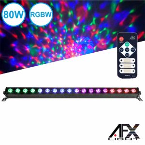 Barra Luz Interior 18 LED 80W RGBW DMX AFXLIGHT - (BARLED18-PIX)