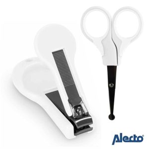 Conjunto de Corta Unhas e Tesoura P/ Bebé ALECTO - (BC-40)